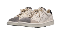 SCARPA ALLACCIATA P01 UOMO IN PELLE E SUEDE IVORY-VIBRANT GREY-BLACK